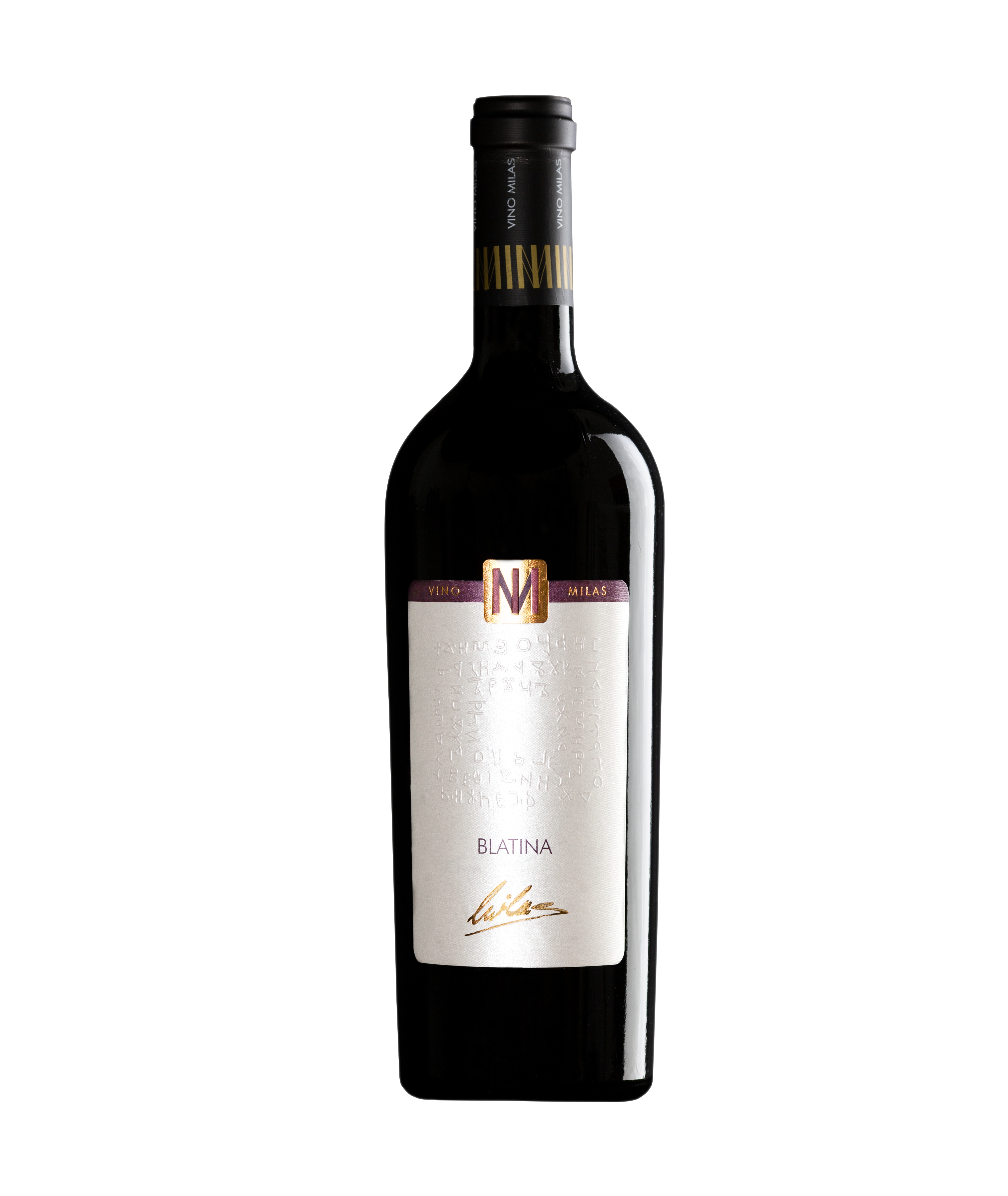 Vino Milas Blatina White Background