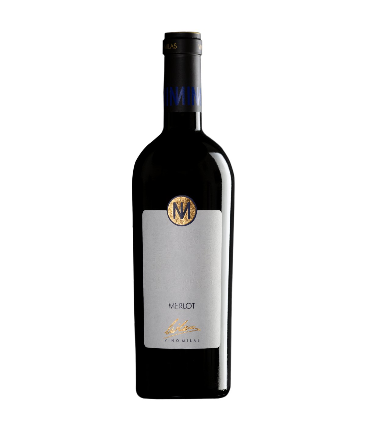 Vino Milas Merlot Bariqque White Background